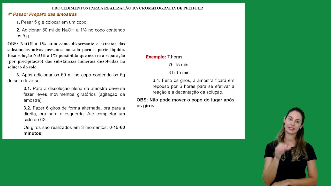 Cromatografia de Pfeiffer e sua importância para a agricultura familiar (versão em libras)