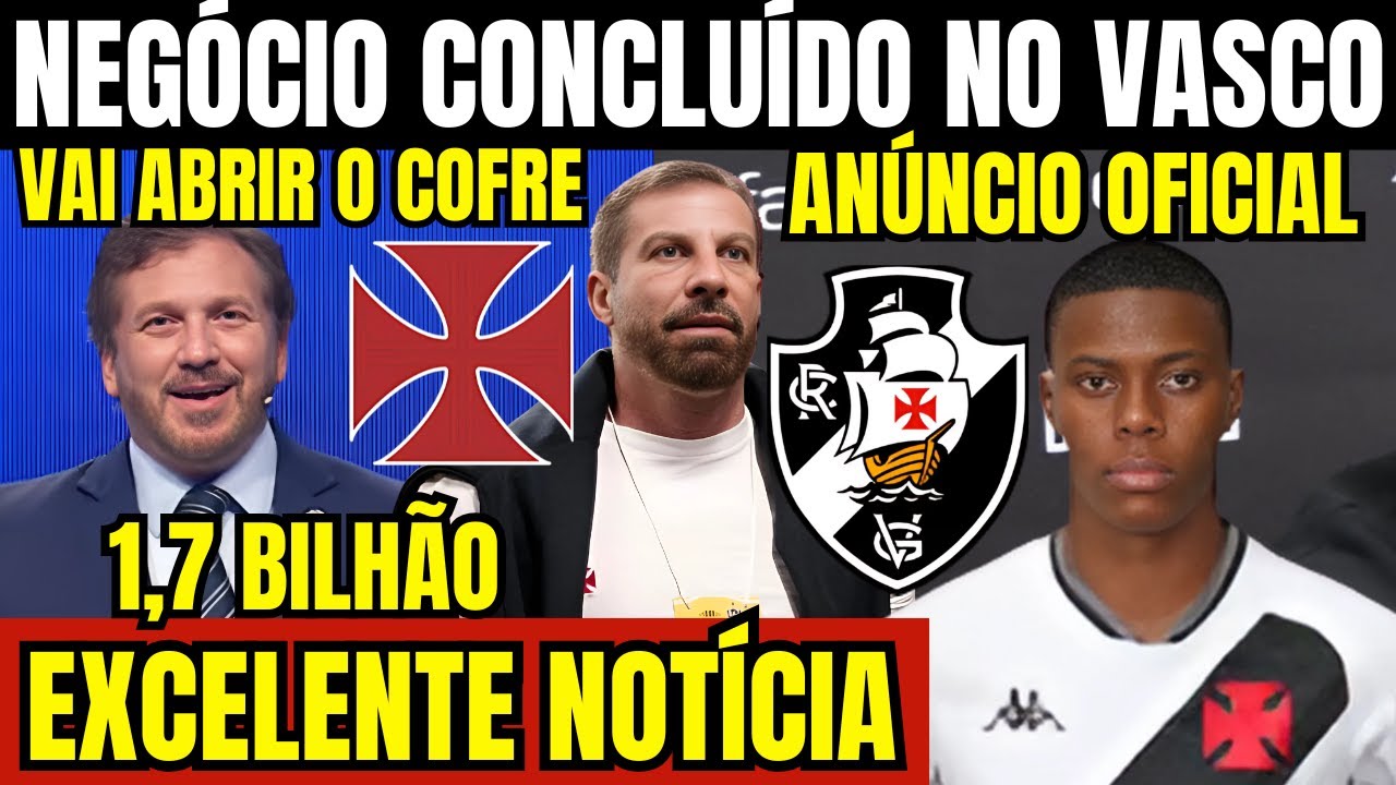 EXCELENTE NOTÍCIA! NEGÓCIO CONCLUÍDO NO VASCO! ANÚNCIO OFICIAL! CONMEBOL FAZ EXIGÊNCIA AO CRVG! E+