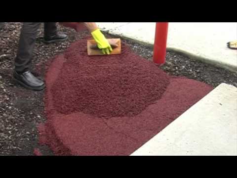 How to lay rubber wetpour