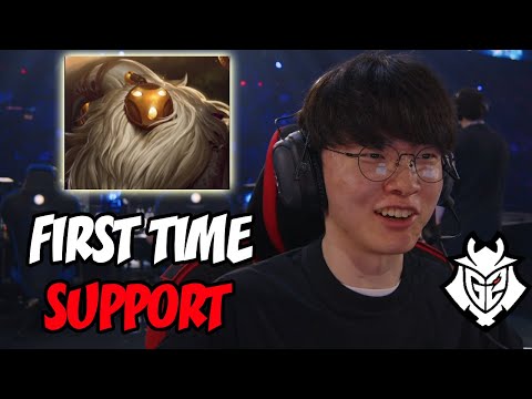 Faker plays SUPPORT with AD REKKLES and DESTROY G2