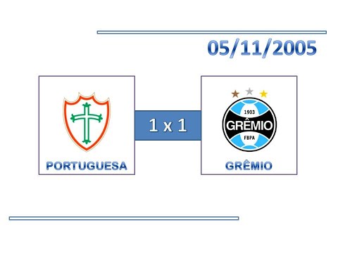 GOLS: Portuguesa 1 x 1 Grêmio - 05/11/2005 - Campeonato Brasileiro Série B