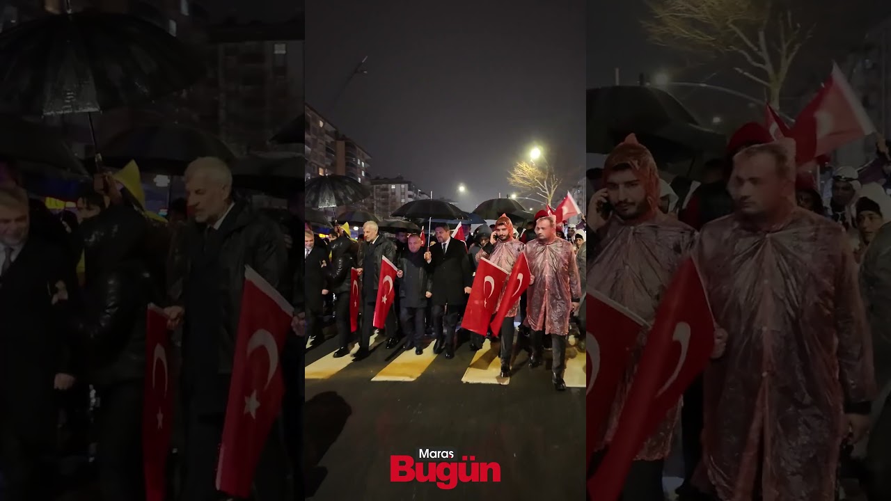 Kahramanmaraş’ta 106’ncı Yıl Korteji: Sağanak Yağışa Rağmen Binlerce Kişi Yürüdü