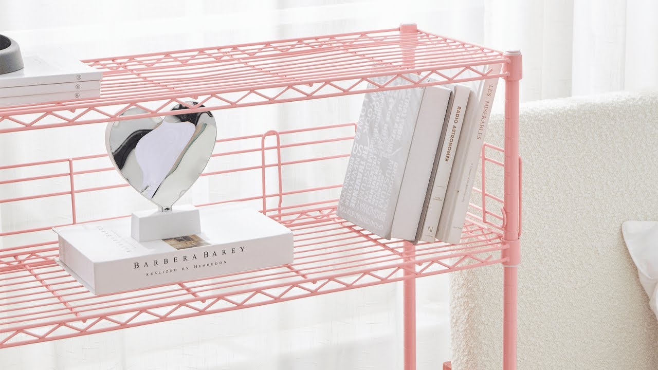 Suprima® Desktop Carbon Steel Bookshelf - Pink