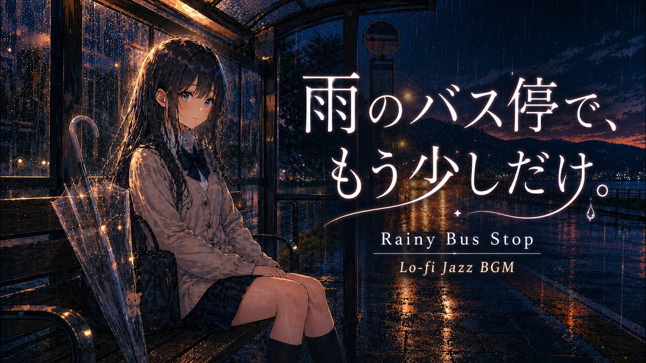 【フリーBGM】雨のバス停で、もう少しだけ。