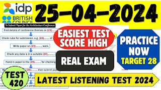 IELTS Listening Practice Test 2024 with Answers | 25.04.2024 | Test No - 420