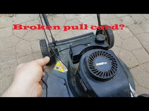 How to replace pull cord on lawnmower. Pull cord replacement Craftsman pushmower