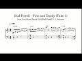 Bud Powell - Fine And Dandy (Take 1) (1950, with Sonny Stitt) - Piano Transcription