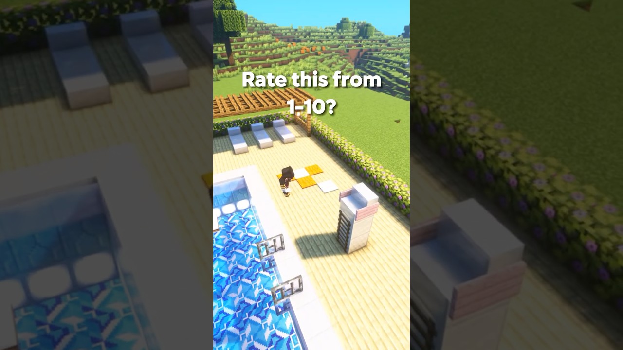 Minecraft Best Swimming Pool Tutorial🏊