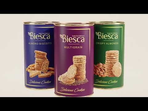 3D Product Animation For Cookies Brand Biesca