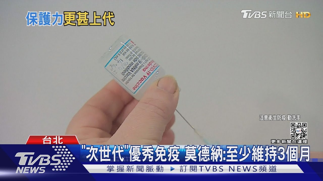 「次世代」優秀免疫　莫德納：至少維持3個月