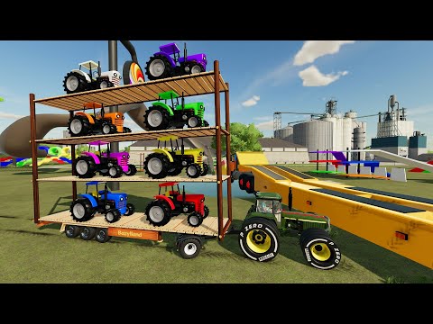 Tractors in Prison and New Four-Story Transport Trailer - New Objects and Tractors in Farming 22