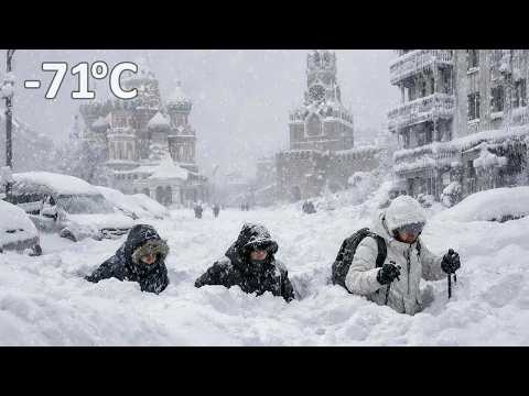 CHAOS in Russia AGAIN — Moscow PARALYZED as 3.5m Snow BURY Homes, Cars & Buildings!
