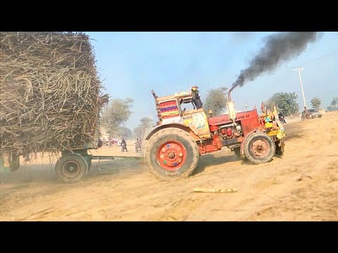 Belarus Tractor Most Important Heavy Loaded Trailer Pulling The Ramp || tractor ki video