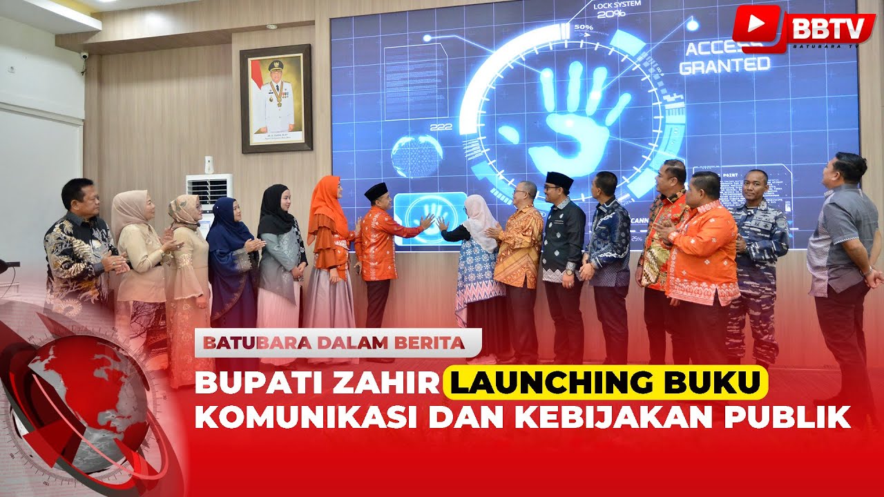 BUPATI ZAHIR LAUNCHING BUKU KOMUNIKASI DAN KEBIJAKAN PUBLIK