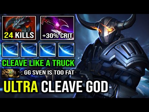 ULTRA CLEAVE GOD Hit Like a Truck Sven 100% Imba Silver Edge Crit with 24Kills & 917 GPM EPIC Dota 2