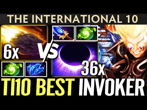 🔥 TI10 BEST Invoker 6x Chaos Meteor vs 36x Lucent Beam LUNA Refresher — Secret vs Elephent Dota 2