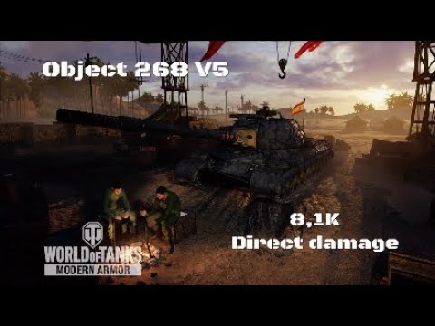 Object 268 V5 in Kasserine:8,1K Direct damage :Wot console - World of Tanks