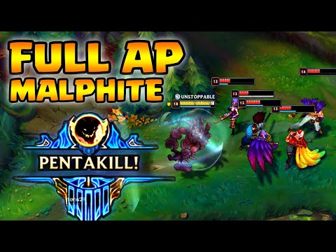 FULL AP MALPHITE PENTAKILL - MALPHITE IS VERY OP!!