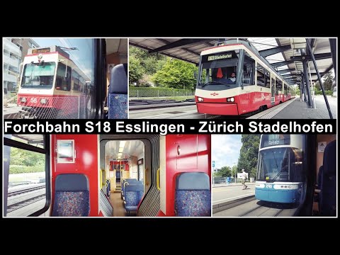 INSIDE SWISS TRAIN / Mit der Forchbahn (S18) vom Esslingen nach Zürich Stadelhofen, Schweiz 2022