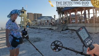 Fun Time Silver and Gold Metal Detecting New Smyrna Beach Florida | The Detecting Duo