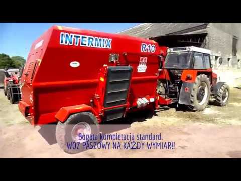 Przygotowywanie paszy w gospodarstwie na Wielkopolsce - poziomy wóz paszowy INTERMIX R10
