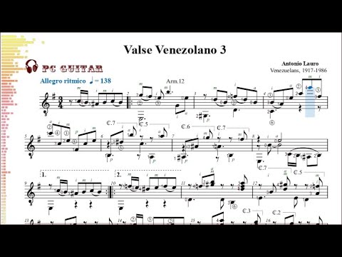 Lauro, Vals Venezolano 3, guitar