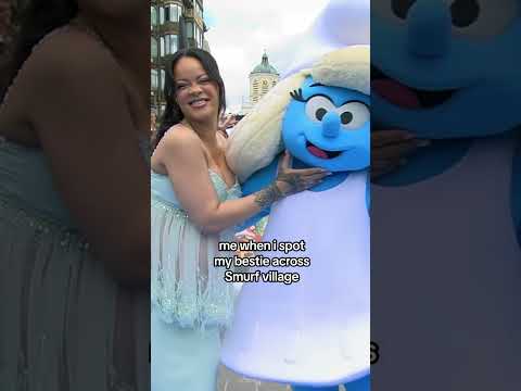 Rihanna + Smurfette = ultimate bestie goals in Smurf Village!