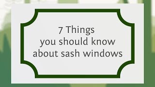 Album cover: Video - 7 things about Sash Windows