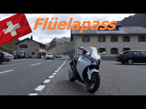 Flüelapass mit dem Motorrad, von Davos nach Susch, Honda VFR 1200 F DCT