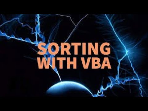 VBA Code for Sorting data in Excel.