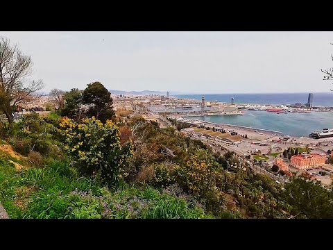 Walking Tour of Montjuïc | Stunning Views of Barcelona [4K]