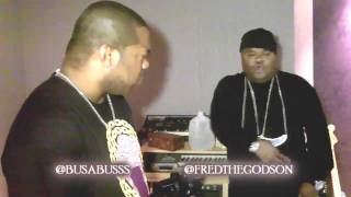 FRED THE GODSON IN THE STUDIO WITH BUSTA RHYMES (1ST TRACK PRODUCED BY GWHIZZ OF PMPWORLDWIDE)