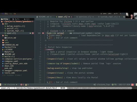 Clj visual-tools 28- Workflow Demos 2: CIDER, Portal, Snitch, clj-reload, Cursive, Conjure, Parinfer