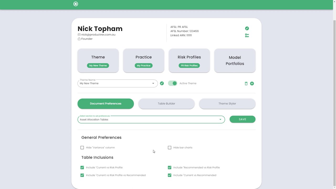 Setting document preferences