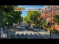 London Bus Ride POV Route 189 From Marble Arch Abbey Road Brent Cross Regeneration Zone 4K