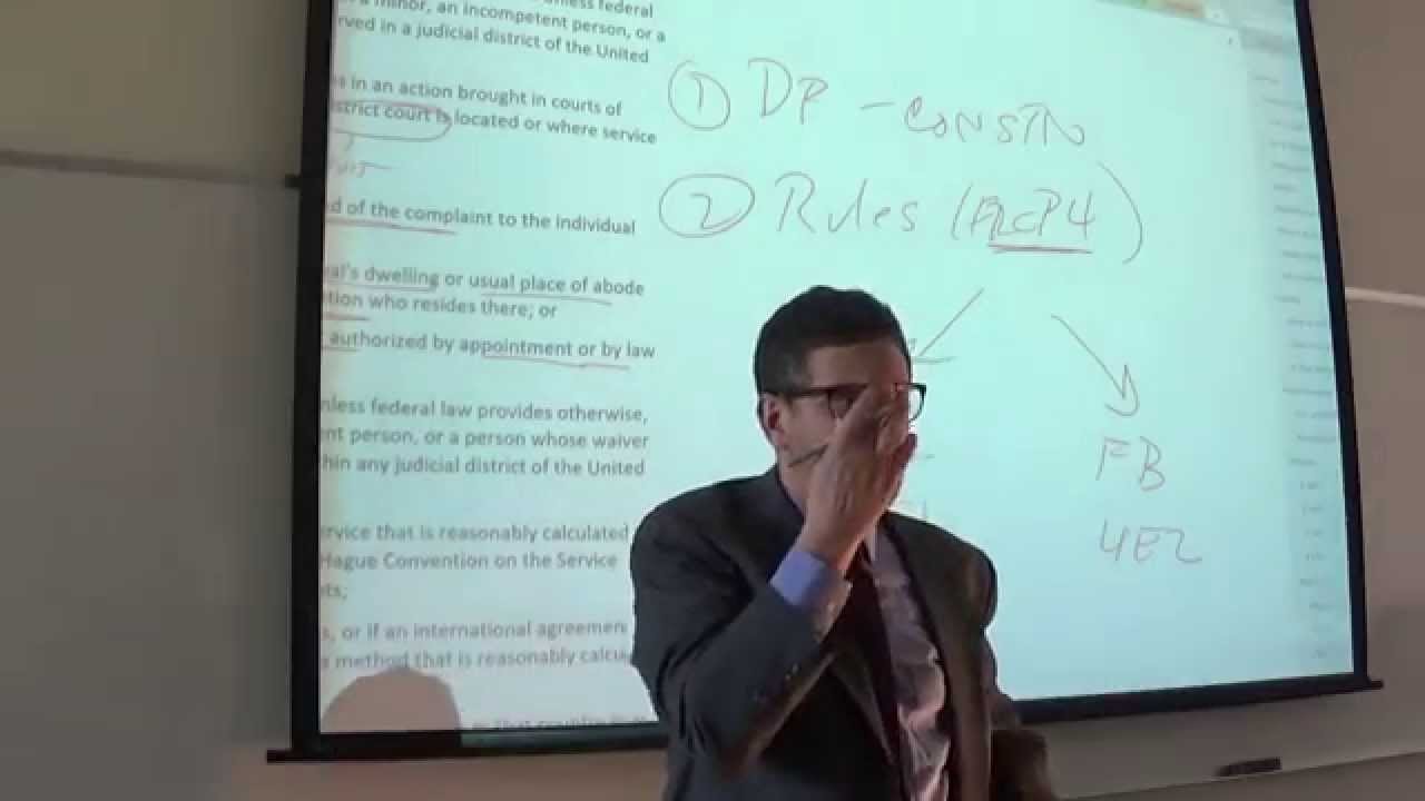 Civil Procedure review, Fall 2015 (Nathenson): Notice, Part 3 of 5 - YouTube