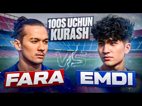 $100 UCHUN 1 VS 1 CHALLENGE / EMDI VS FARA 
