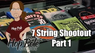 Video thumbnail for 7 String Strings Shootout Part 1 - 12 Sets - Ernie Ball, D'Addario, Cleartone, DR, GHS, Elixir... by Adam Steel