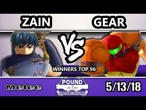 Pound Underground - PG | Zain (Marth) Vs. Gear (Samus) Smash Melee Winners Top 96
