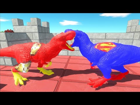 IRON MAN T-REX DEATH RUN - Animal Revolt Battle Simulator