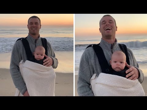 Mom hilariously tries to get baby to smile for the camera #Shorts