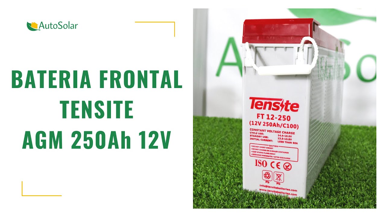 Batería Solar Tensite Frontal AGM 250Ah 12V | Autosolar