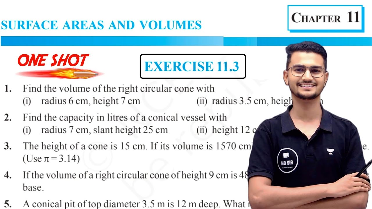 Class 9 Maths Chapter 11 | Surface Areas and Volumes | Exercise 11.3 Solutions