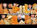 Dumplings Spicy Noodle Mukbang ASMR 2x Speed Eating Show