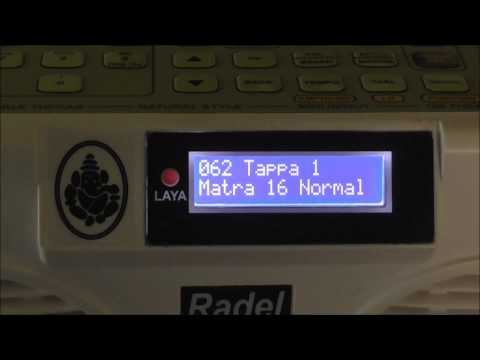 Radel digi -108 Digital Tabla - All 108 Thekas at 130 beats per min (variable video speed)