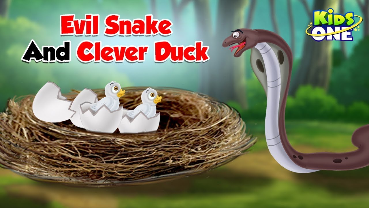 English Cartoon Stories | Evil Snake and Clever Duck Story | Cartoon Moral Stories | Fairy Tales