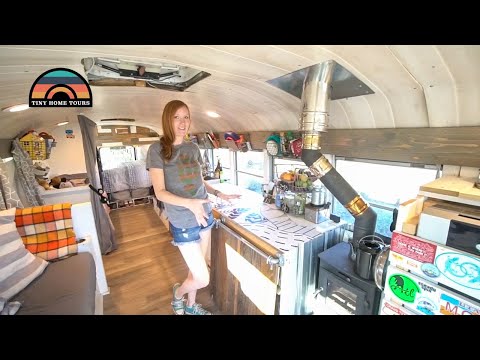 Gorgeous School Bus Conversion Built & Lived In Full Time By Young Family