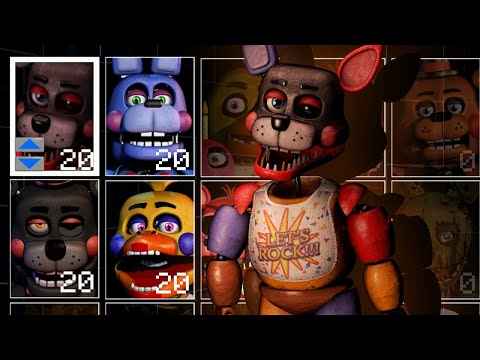 All Rockstar Animatronics got mixed up! hybrid Rockstar! (UCN Mods)