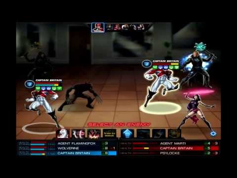 Marvel: Avengers Alliance PVP - Wolverine/Captain Britain Vs. Captain Britain/Psylocke