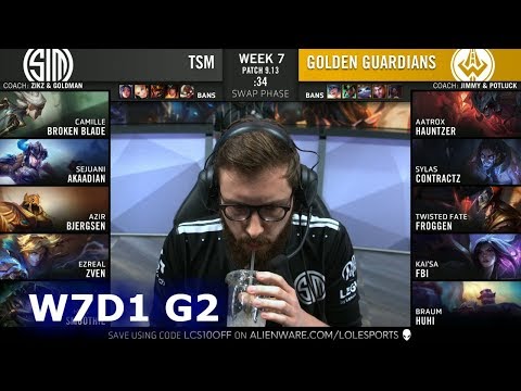 TSM vs GGS | Week 7 Day 1 S9 LCS Summer 2019 | TSM vs Golden Guardians W7D1